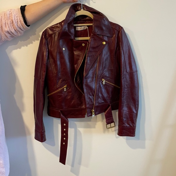 Tory Burch Jackets & Blazers - Tory Burch leather red jacket